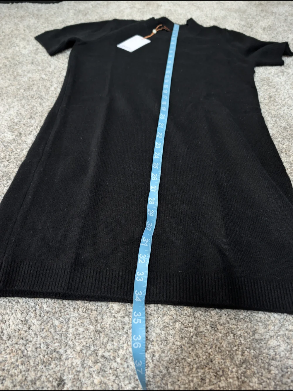 Quince 100% Mongolian Cashmere Short Sleeve Dress NWT Size Small Black